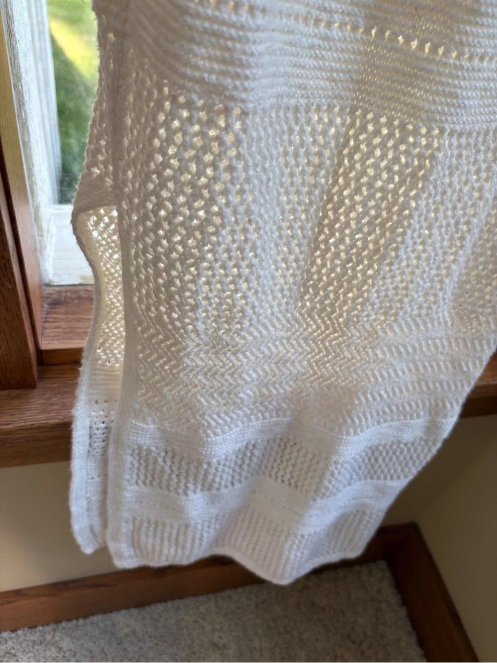 Abercrombie Crochet Maxi Dress Cream Medium